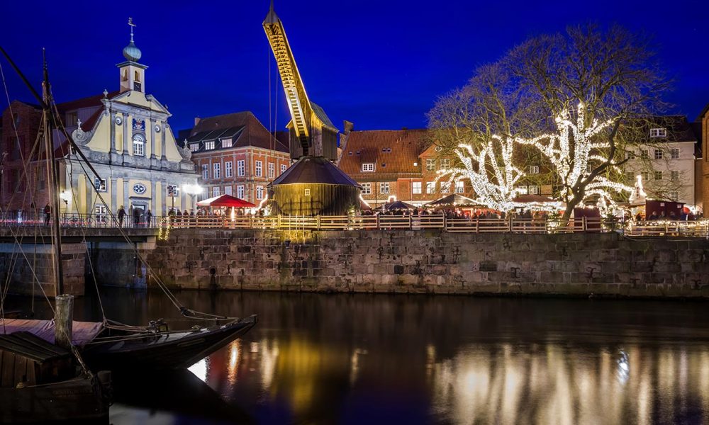 Lüneburg Weihnachtsmarkt am alten Kran